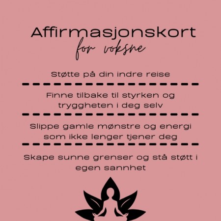 Affirmasjonskort voksne // kommer snart